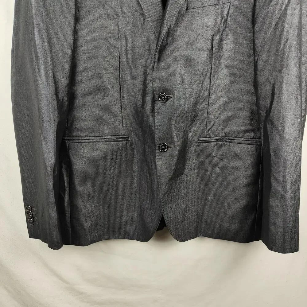 Blackberrys Suit Jacket Mens 42 Gray Check 2 Button Formal Blazer Business